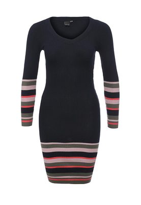 LOST INK  BORDERED STRIPE DRESS